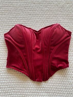 JLUXLABEL Red Velvet Blouse